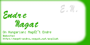 endre magat business card